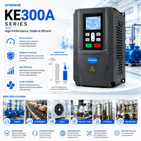 Convertisseur de fréquence monophasé/triphasé KE300A 220V-380V avec écran LCD pour applications professionnelles de moteurs