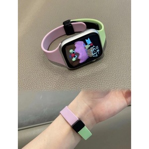 Coque en silicone à blocs de couleurs + <span class=keywords><strong>bracelet</strong></span> pour <span class=keywords><strong>Apple</strong></span> <span class=keywords><strong>Watch</strong></span> 10 Band 44mm 40mm 45mm 41 49mm 42 38 <span class=keywords><strong>Bracelet</strong></span> pour IWatch <span class=keywords><strong>Ultra</strong></span> Series 8 SE - Product Image 5