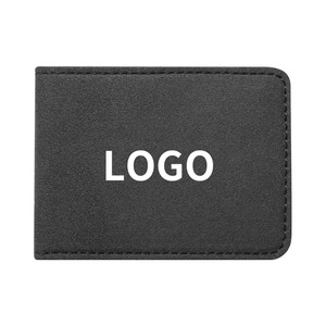 Cartera Delgada de PU con Logotipo Personalizado para Hombre, Tarjetero con Logotipo Impreso, <span class=keywords><strong>Clip</strong></span> para Tarjetas, Cierre de Cremallera - Product Image 5