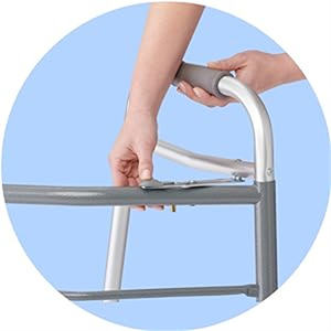 MSMTブランドの高齢者用折りたたみ式ウォーカー & ローラー5 \ "ホイールクロスバー障害者用折りたたみ式アルミニウム - Product Image 6