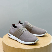 Baskets décontractées sportives pour hommes en cuir d'hiver, respirantes, en coton, à lacets plats, confortables, antidérapantes avec caractéristiques souples et durables