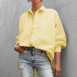 Venta al por mayor 2023 nueva ropa <span class=keywords><strong>de</strong></span> mujer <span class=keywords><strong>de</strong></span> talla grande blusa <span class=keywords><strong>de</strong></span> mujer <span class=keywords><strong>de</strong></span> rayas <span class=keywords><strong>de</strong></span> manga larga suelta <span class=keywords><strong>de</strong></span> moda <span class=keywords><strong>de</strong></span> mujer - Product Image 4
