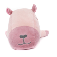 Peluche Capybara, rongeur rose aux petites oreilles, à une large trompe et à des jambes courtes