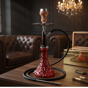 Cachimba con Diseño de Tótem, Cuerpo Texturizado, Opción Multicolor, Manguera Única, Reutilizable, para Fiestas y Bares - Product Image 2
