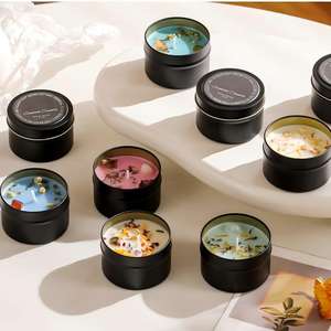 モダンクリスタル アドバンスドセンス アロマティック大豆ワックスキャンドル ドライフラワー フルーツ入りブリキ缶 誕生日 クリスマス アロマセラピー 手作り - Product Image 5