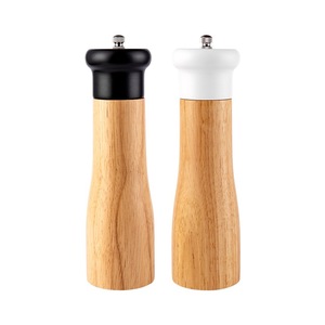 Molinillo de Pimienta y Sal de Cerámica Ajustable de Madera Maciza con Salero para su <span class=keywords><strong>Cocina</strong></span> - Product Image 1
