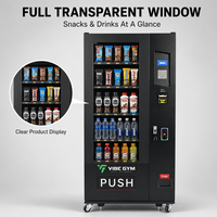 Distributeur automatique de boissons réfrigérées à monnayeur avec fonction de rendu de monnaie pour usage en salle de sport