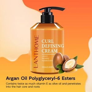 Crème Définissante pour Cheveux Bouclés en Marque Blanche, Produits de Soins Capillaires Biologiques pour Améliorer les Cheveux Bouclés avec de l'Huile d'Argan et de l'Huile de Romarin - Product Image 6