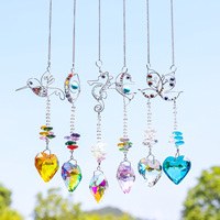 Attrape-soleil en cristal pour fenêtre avec chaîne Rainbow Maker Crystal Prisms Decor for Home Garden, 9 pièces