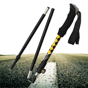 Outdoor running poles, <b>foldable</b> trekking poles, 3K carbonfibe, anti-slip, telescopic <b>walking</b> <b>sticks</b>, hiking and mountaineering - Product Image 1
