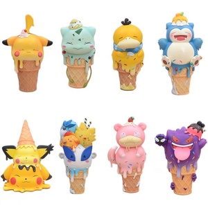 9 figuras de acción de Pokémon estilo helado juguetes anime venta al por mayor <span class=keywords><strong>Pokemon</strong></span> juguetes modelo ornamento Decoración - Product Image 1