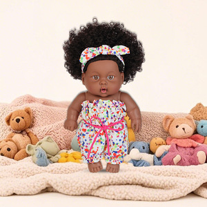 Fábrica al por mayor nueva muñeca negra africana de 8 pulgadas Linda muñeca de simulación 20cm vinilo renacimiento muñeca para niños regalo - Product Image 2