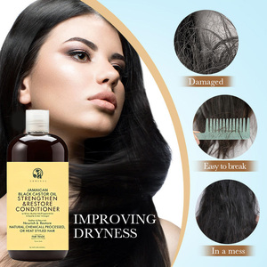 Après-shampoing hydratant sans sulfate à l'huile de ricin noire jamaïcaine, marque privée, pour renforcer et restaurer les cheveux - Product Image 2