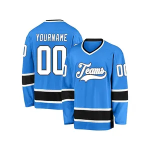Asequible sublimación transpirable moda poliéster Lacrosse Jersey de gran tamaño ligero personalizado hockey sobre hielo Jersey