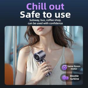 15000 מהירות גבוהה + סל יד קירור יד מוחזק בקיץ מיני טורבו מאוורר נטענת ניידים - Product Image 3