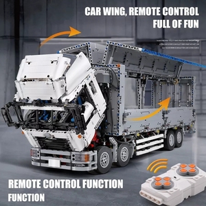 MOULD <span class=keywords><strong>KING</strong></span> 13139 technique ARAKAWAS camion-conteneur à aile de remorquage jouets pour enfants cadeaux Tatra modèle blocs de construction MOC-1389 briques - Product Image 5