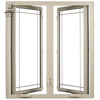 Fenêtre en aluminium ZEYI avec moustiquaire à manivelle, poignée manivelle pliable, ouverture manuelle, fenêtre à auvent, certifiée NFRC, fenêtre à manivelle