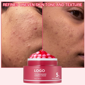 ครีมแคปซูลเพิ่มความกระจ่างใสสองเท่า ไนอะซินาไมด์ธรรมชาติ 46% ช่วยปรับสีผิวให้สม่ำเสมอ TXA 5% สูตรเฉพาะสำหรับแบรนด์ส่วนตัว (OEM/ODM) - Product Image 3