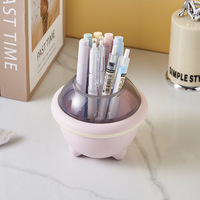 Porte-stylo de rangement en forme de soucoupe volante mignon, style viral, se détache, se transforme en seau de bureau, multifonctionnel et personnalisable