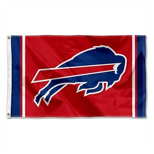 Bandeira personalizada de futebol Buffalo Bills NFL AFC, qualquer tamanho, qualquer design, bandeira de poliéster estampada dupla face, bandeira de clube esportivo de futebol