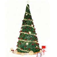 Árbol de Navidad Gigante de 5 Metros con Luces LED Integradas para Decoración Navideña Comercial en Exteriores