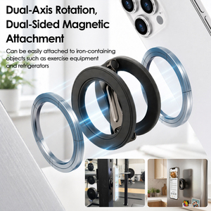 Soporte Magnético Doble para <span class=keywords><strong>Teléfono</strong></span>, el Más Vendido, Estable, para el Tablero del Automóvil, la Cocina, el Refrigerador, Ajustable 180 Grados, Plegable - Product Image 4