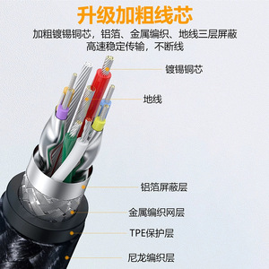 สายต่อขยายข้อมูล USB ชายต่อชาย 3.0 สำหรับอินเทอร์เฟซระบายความร้อนแล็ปท็อปฮาร์ดไดรฟ์ภายนอก - Product Image 2