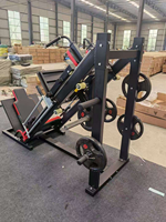 Machine de musculation professionnelle 2 en 1 Hack Squat et Leg Press à 45 degrés, équipement de gym robuste pour club de fitness