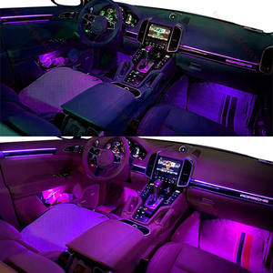 Lumière d'ambiance LED pour Porsche Cayenne 958.1 958.2 <span class=keywords><strong>2010</strong></span> 2011 2012 2013 2014 2015 2016 2017, lampe d'ambiance d'intérieur 64 couleurs - Product Image 4