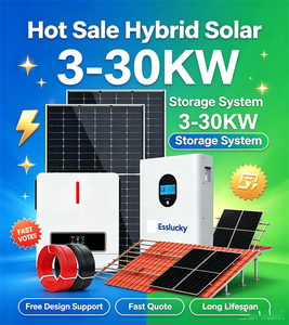 ระบบโซลาร์เซลล์แบบไฮบริด ESSLUCKY 5kW 10KW 20kW แบบเชื่อมต่อกับระบบไฟฟ้าสาธารณะ พร้อมแบตเตอรี่ลิเธียมไอออน ชุดอุปกรณ์ครบชุดสำหรับใช้ในบ้าน - Product Image 3