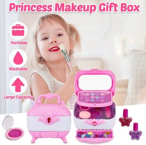 Huiye Ventes Chaudes Kits <span class=keywords><strong>de</strong></span> <span class=keywords><strong>Maquillage</strong></span> Réels Jouets <span class=keywords><strong>de</strong></span> <span class=keywords><strong>Maquillage</strong></span> Lavables Magiques avec Boîte <span class=keywords><strong>de</strong></span> Rangement Jouets <span class=keywords><strong>de</strong></span> Beauté Princesse pour Petites Filles - Product Image 3
