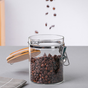 Bocal de rangement moderne en bois hermétique écologique avec couvercle verrouillable pour la confiture de bonbons ou le camping emballé dans une boîte - Product Image 6