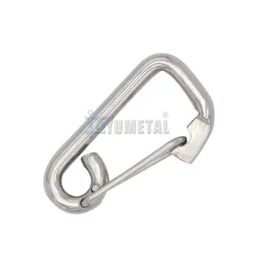 SS316/304 in acciaio inox moschettone Rigging Hardware connettore a catena sgancio rapido Delta semplice gancio a molla