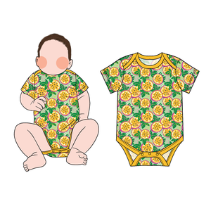 Özel Üretim Sıcak Satış Organik Bambu Nefes Alabilen Bebek Tulumu Çıtçıtlı Düğme Yazlık Kısa Kollu Şort Serin Tek Parça Takım - Product Image 3