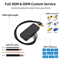 Antenne extérieure omnidirectionnelle étanche Feisheng sur mesure à montage par vis, combo 8-en-1 GPS WIFI LoRa 4G LTE 5G, gain 8-30DBI