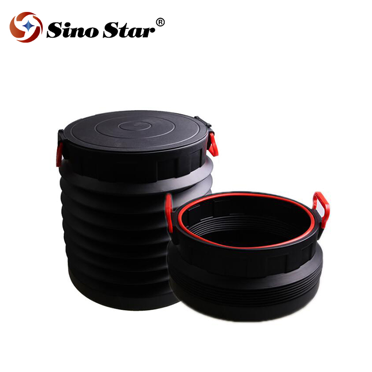 Складное ведро для воды на 25 л с крышкой, выдвижная мусорная корзина для автомобиля, аксессуары для кемпинга, многофункциональное уличное ведро для рыбалки