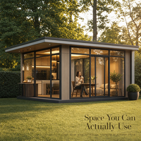 Véranda en verre à toit plat, chambre de jardin en aluminium, serre en verre, solarium sur mesure pour terrasse arrière, patio