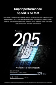 Tarjeta de Memoria TF Profesional Silver Plus de 1 TB, 512 GB, 256 GB, 128 GB, 64 GB, Clase 10, U3, 4K, Velocidad de hasta 205 MB/s para Cámara - Product Image 2