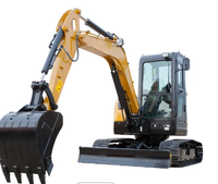 Mini-excavatrice compacte SY50U pour travaux en espace restreint