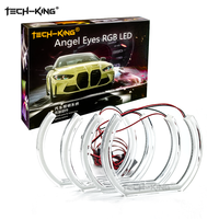 Diffuseur acrylique super lumineux à fond plat LED Rgbw Angel Eyes pour BMW E36 E46 LED Angel Eyes Feux de jour