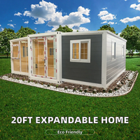 Vente directe de maisons préfabriquées en conteneurs à structure en acier extensible à double aile de 20 pieds/40 pieds provenant d'usines chinoises
