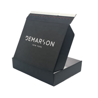 Boîte en carton ondulé noir avec logo personnalisé pour cadeaux, vêtements, chaussures, boîte écologique, boîtes d'expédition avec conception gratuite