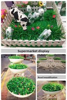 Fleurs artificielles en plastique, cloisons de fleurs artificielles, tapis floraux faux, écrans pour rebords de fenêtre, ornements décoratifs