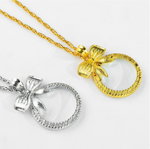 Vente chaude 6x <span class=keywords><strong>femme</strong></span> cadeau <span class=keywords><strong>loupe</strong></span> avec chaîne, collier pendentif <span class=keywords><strong>loupe</strong></span> de lecture - Product Image 4