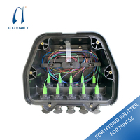 Caja de Fibra Óptica CO-NET en Oferta, Caja FTTH Preconectada para Montaje en Pared o Poste con Conector Mini SC, Caja Terminal FTTH de 10 Núcleos