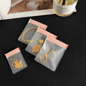 High Quality EVA Translucent Jewelry <b>Bag</b> Ring Necklace Earring Packaging Pouch <b>Bag</b> Pink Dustproof Zipper <b>Bag</b> with Logo Custom - Product Image 4