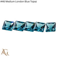 Nano Lab Grown Rough # 46 pierres de topaze bleue de Londres de taille moyenne, taille lapidaire, synthétique, simulée, créée en laboratoire, matière première nanosital
