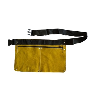 Riñonera doble de piel de vaca amarilla personalizada, kit de cintura para electricista con estuche de herramientas de propósito especial, riñonera para electricista - Product Image 2