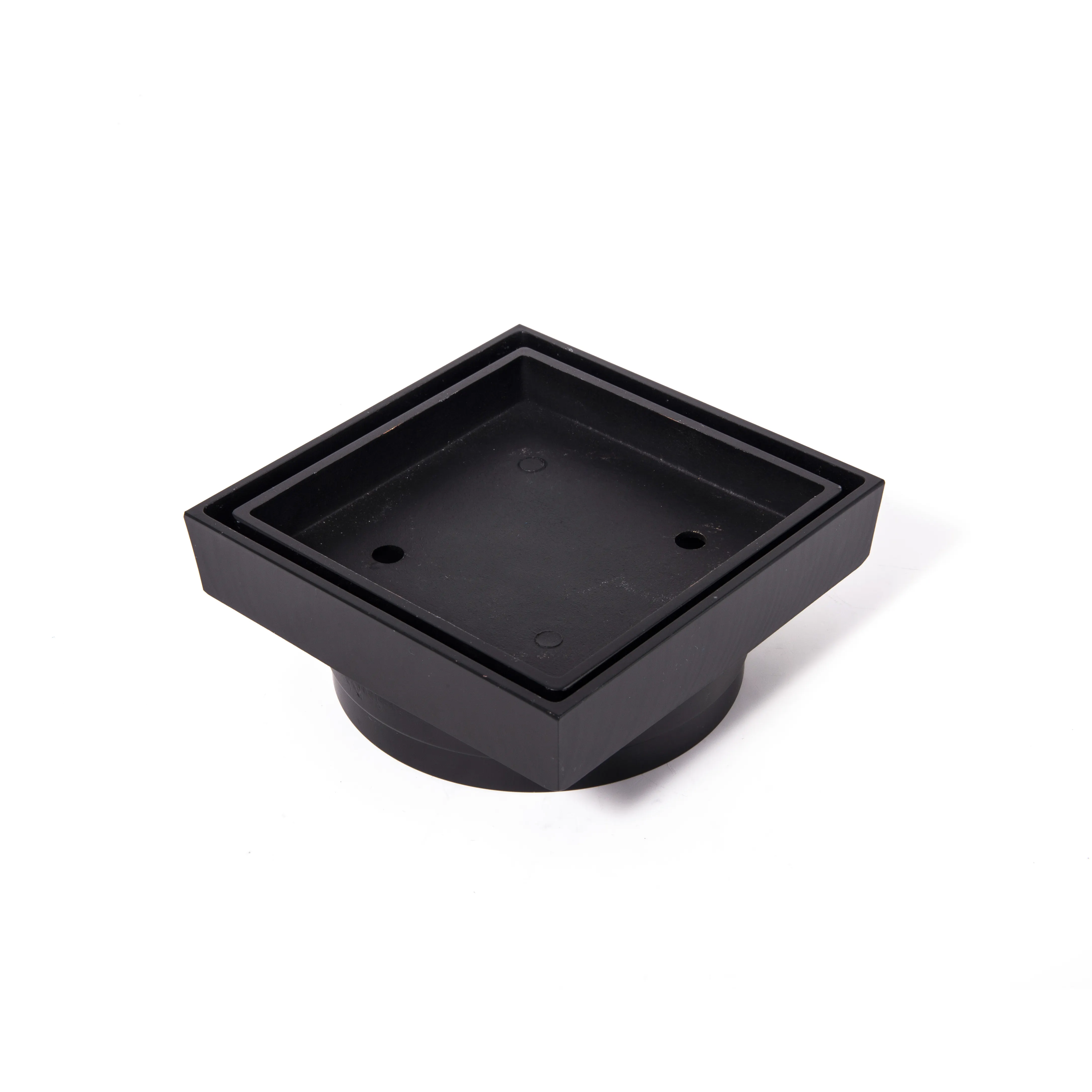 Floor Waste Australia Style Matte Black Brass Smart Square Concealed Tiles Insert Bathroom Shower Floor Waste Drain