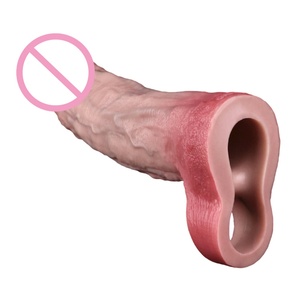 Silicone Skin Hollow Penis Sleeve Adult Sex Toy for Lengthening and Thickening Closed Design - Product Image 3